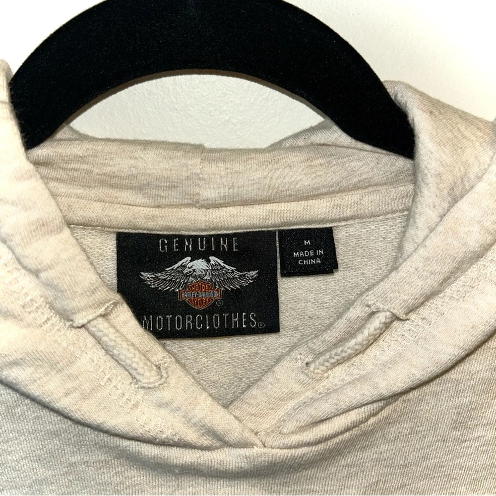 Medium cream, navy and red genuine Harley Davidson hoodie. - Picture 5 of 6